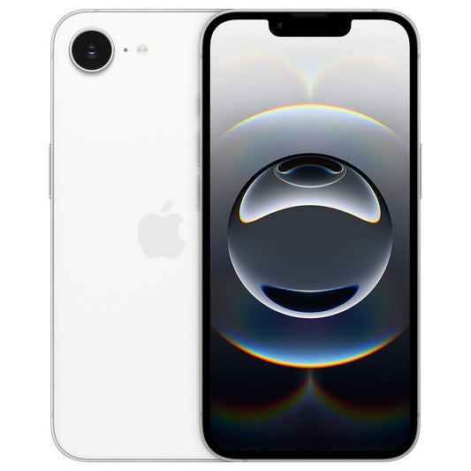 iPhone 16e blanco, imagen de referencia del modelo; el color real puede variar