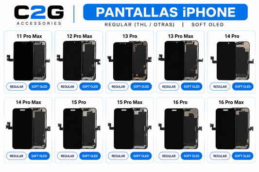 Pantallas iPhone Regular y Soft OLED C2G
