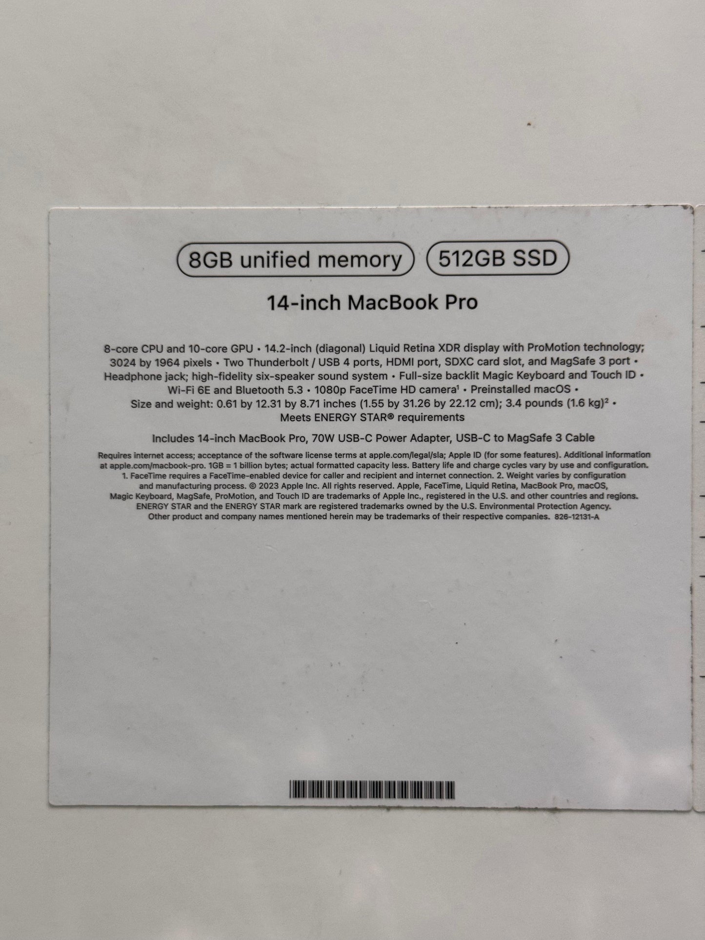 Macbook Pro 14-inch Apple M3 chip